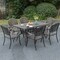 Indoor and Outdoor Bronze Dinning Set 2 Chairs with 1 Table Cast Aluminum.
